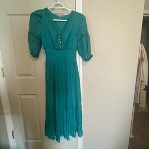 Elegant Teal Midi Dress